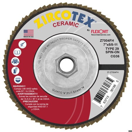 Flexovit FLAP DISC ZIRCOTEX CERAMIC Z7004FH